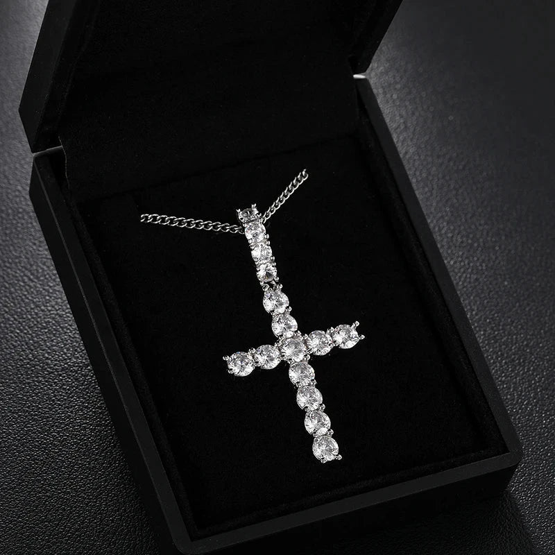  Pendentif Croix en moissanite